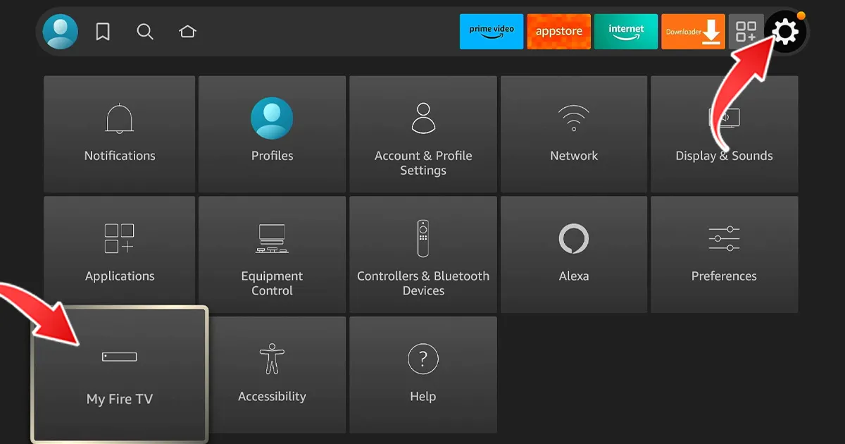 Settings → My Fire TV