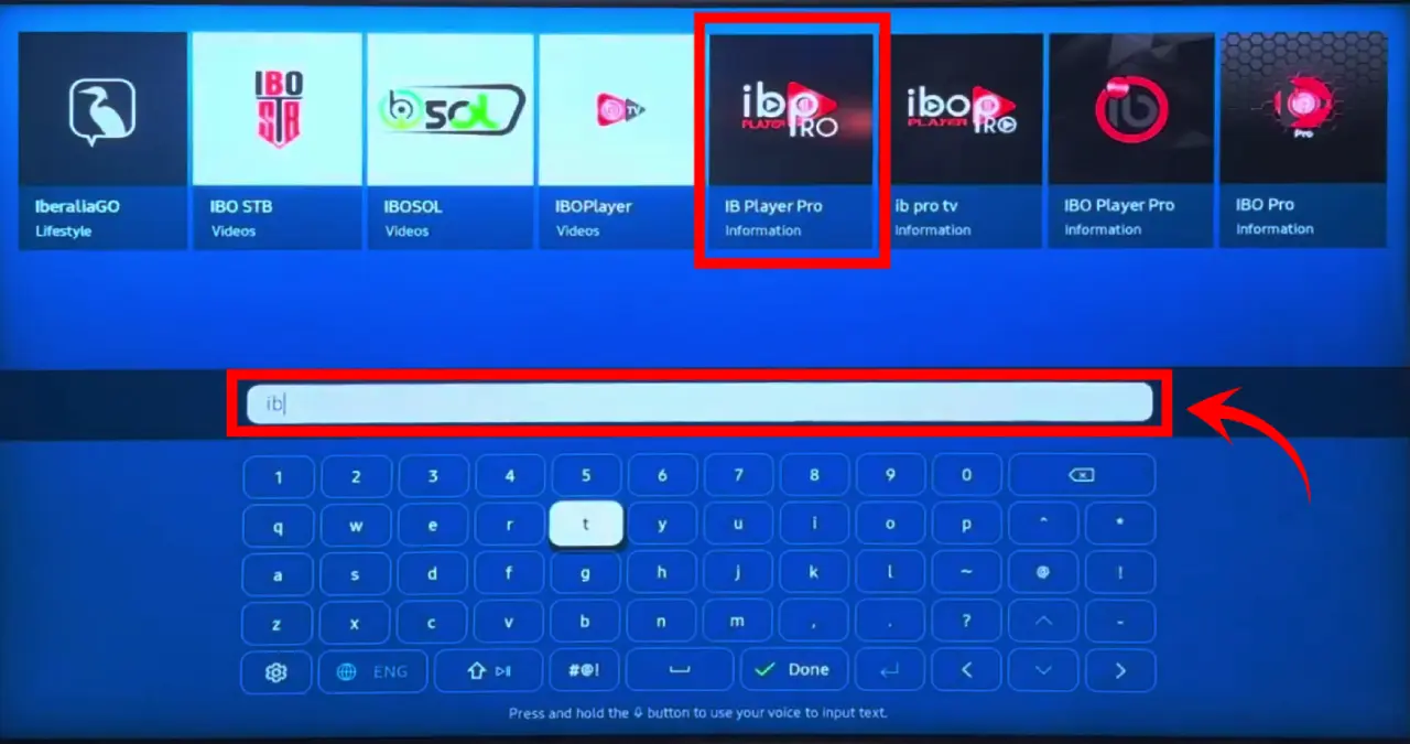 Sök "IB" i appbutiken